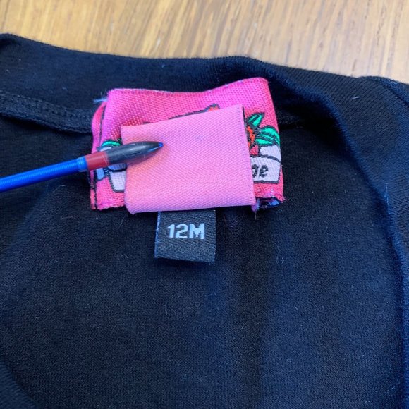 FLOWERS BY ZOE Baby Girls Dress 12 months Soft Black Peace Baby Dress Toddler - Picture 5 of 5